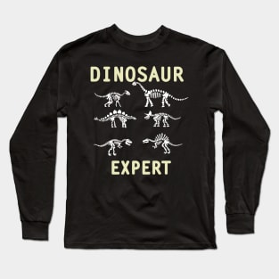 Skeleton dinosaur expert Long Sleeve T-Shirt